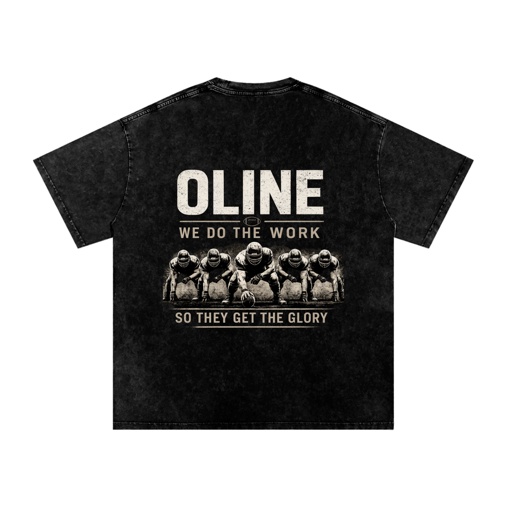 “We Do the Work So They Get the Glory” Football T-Shirt
