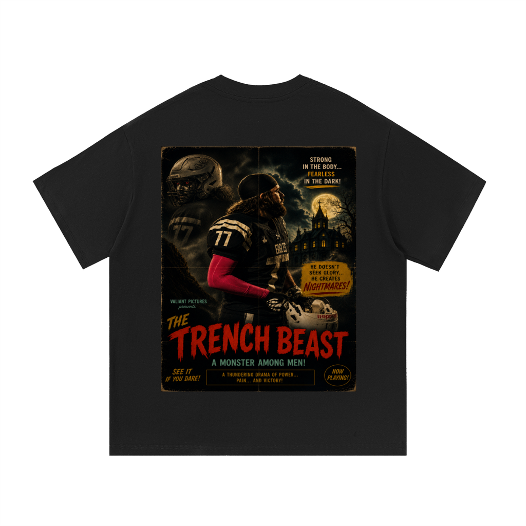 THE TRENCH BEAST — Vintage Horror Football Tee